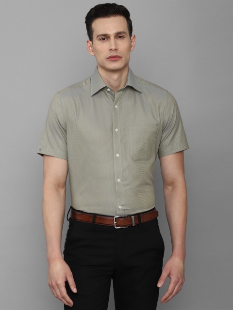

Louis Philippe Men Grey Printed Cotton Casual Shirt