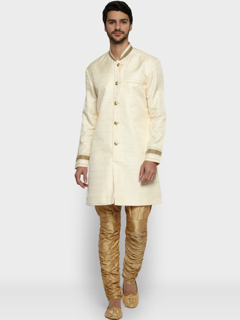 

Ethnix by Raymond Men White Solid Kurta