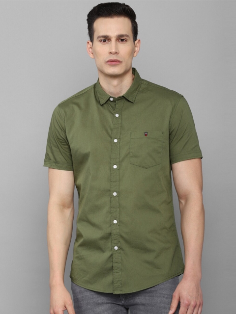 

Louis Philippe Jeans Men Olive Green Slim Fit Casual Shirt