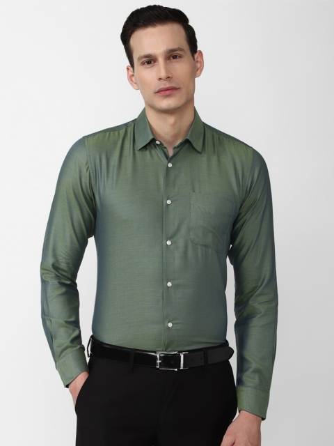 

Peter England Men Green Solid Slim Fit Formal Shirt