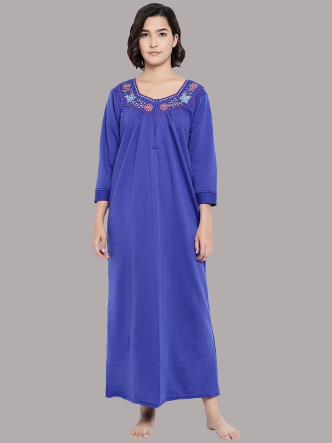 

Shararat Blue Maxi Nightdress