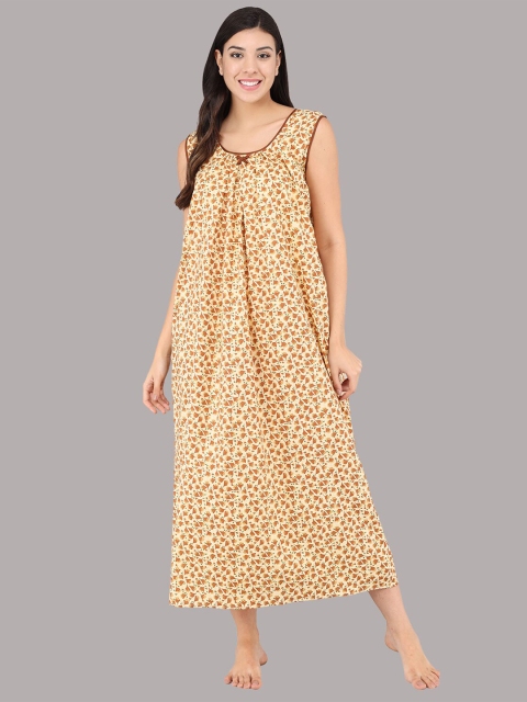 

Shararat Brown Printed Maxi Nightdress