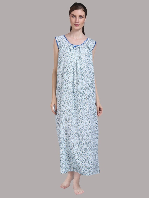 

Shararat Blue Printed Maxi Nightdress
