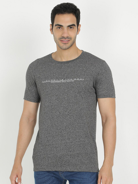 

V2 Value & Variety Men Black Typography T-shirt