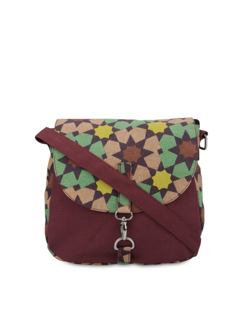 

Vivinkaa Maroon Printed Sling Bag