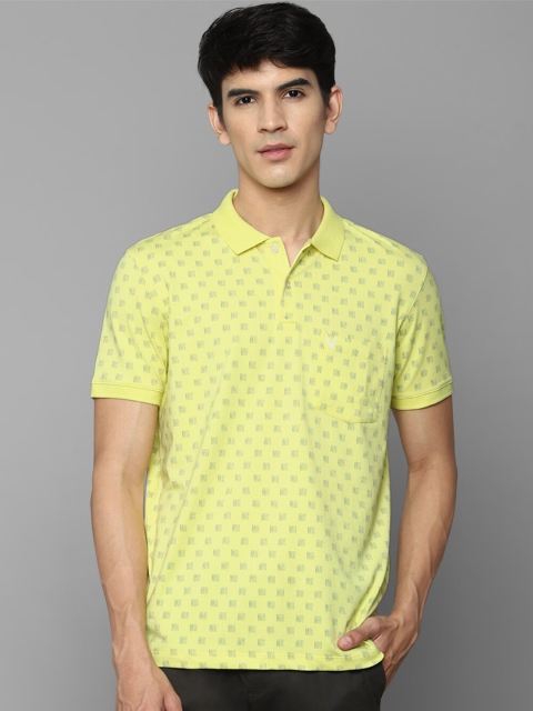 

Allen Solly Men Yellow Printed Polo Collar T-shirt