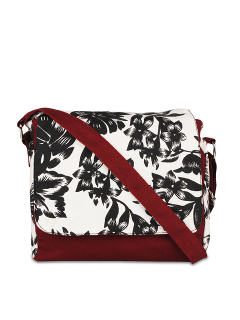 

Vivinkaa Maroon & Black Printed Sling Bag