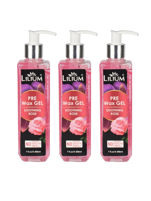 

Lilium Set Of 3 Soothing Rose Pre Wax Gel 600ml, Na