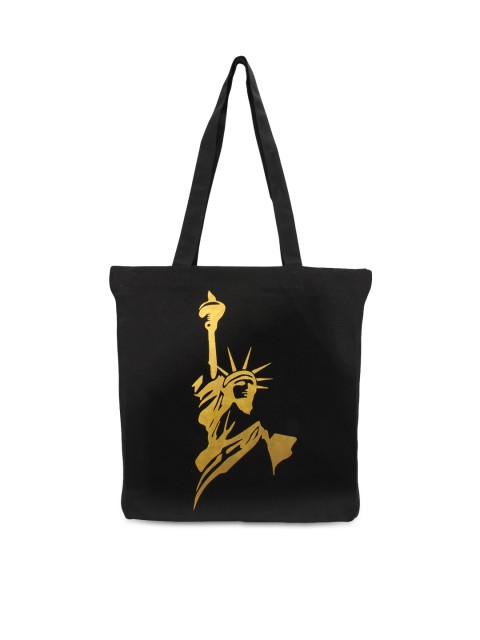 

Vivinkaa Black Printed Tote Bag
