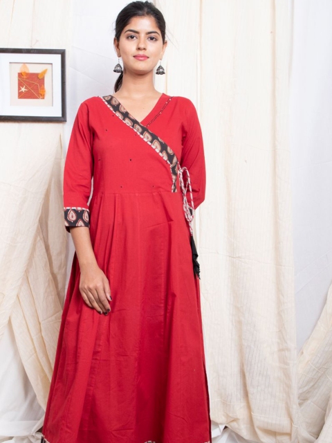 

Shuddhi Women Red Anarkali Kurta