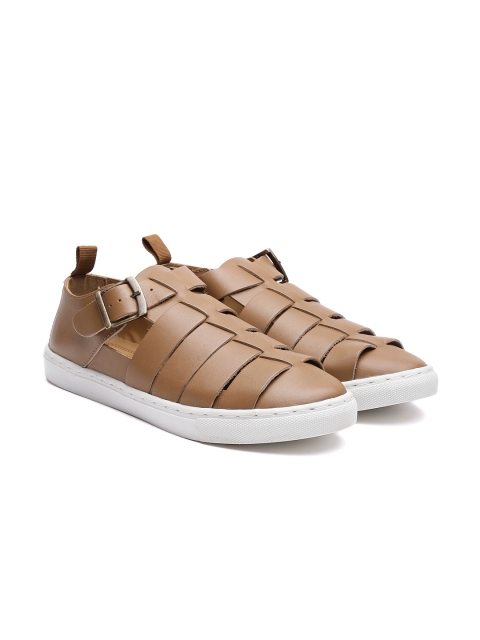 

United Colors of Benetton Men Brown Leather Sandals
