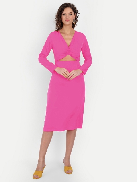 

MINGLAY Pink Organic Cotton Crepe Dress