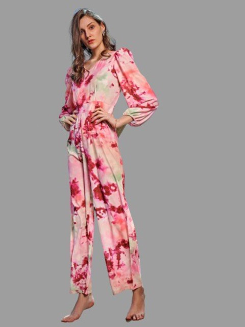 

NEOFAA Pink & Red Basic Jumpsuit