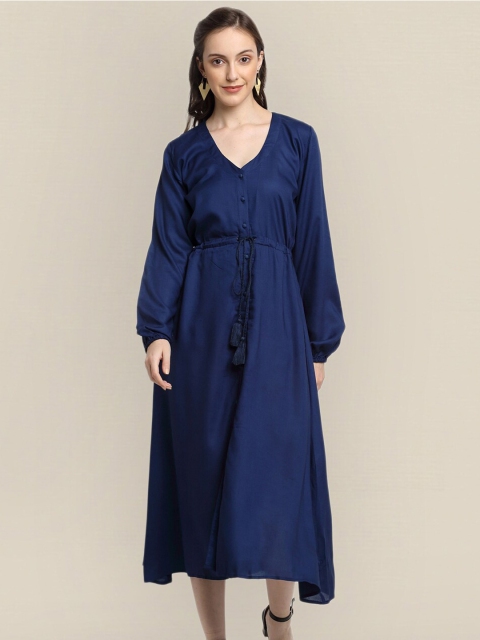 

Sangria Women Navy Blue Solid Dresses