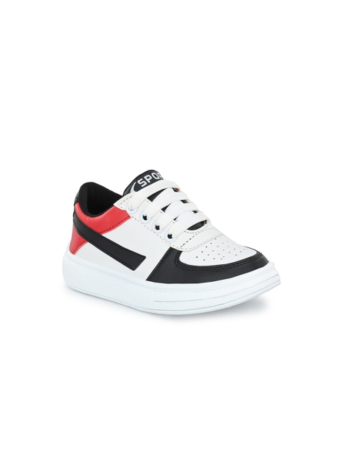 

TUSKEY Boys White Colourblocked Sneakers