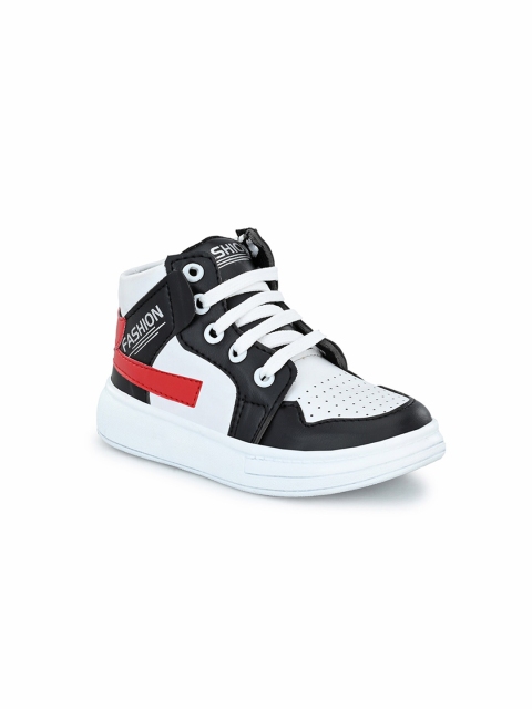 

TUSKEY Boys Black Colourblocked Breathable Sneakers