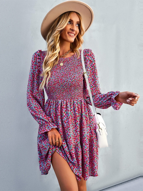 

La Aimee Women Red Floral Dress