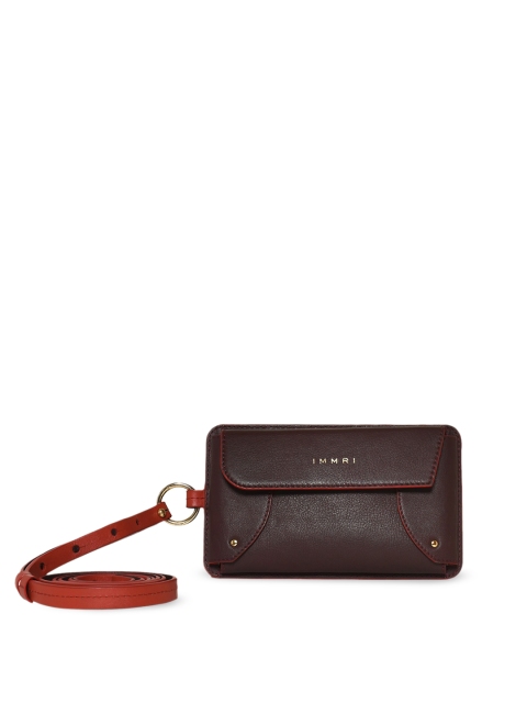 

Immri Brown & Orange Mobile IPhone 13 Pro Max Mobile Pouch, Maroon