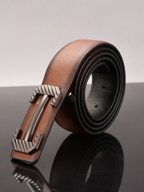 

BuckleUp Men Tan Textured Casual Belt