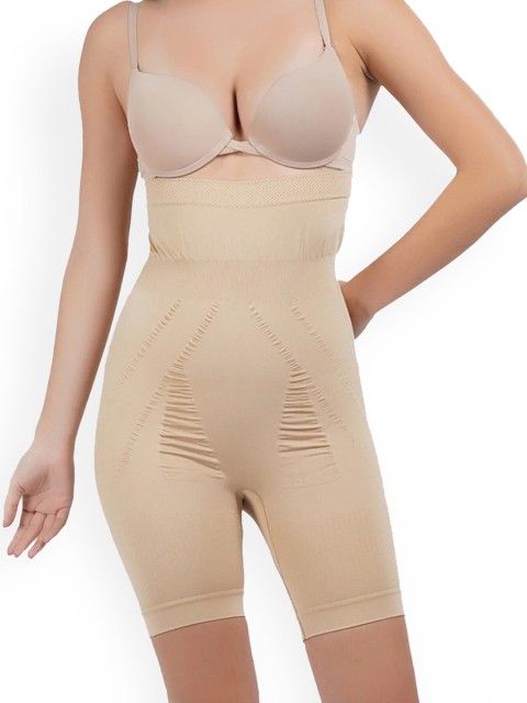 

COLOR STYLE Women Brown Solid Cotton Tummy Shapewear