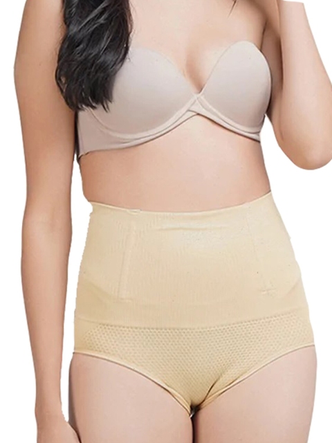 

COLOR STYLE Women Brown Solid Cotton Tummy Shapewear