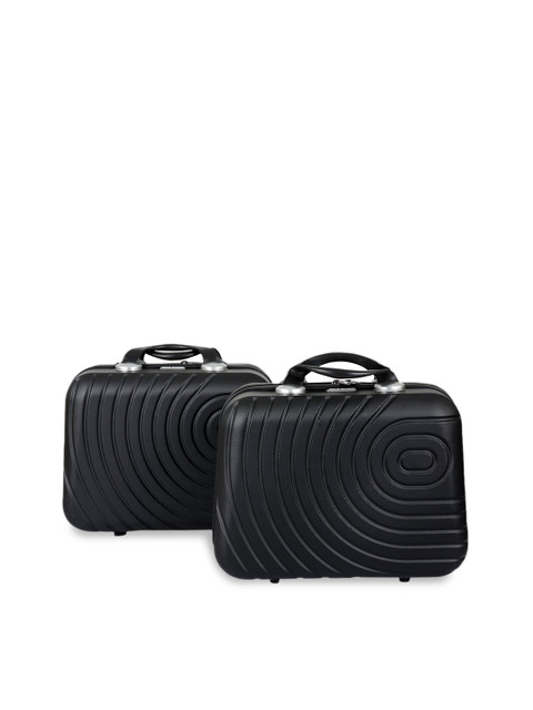 

Polo Class Set Of 2 Black Textured Hard sided Vanity Bag