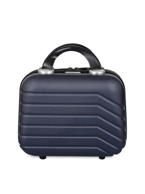 

Polo Class Blue Textured Hard-Sided Travel Vanity Suitcase