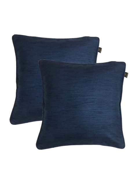

Lushomes Blue Set of 2 Square Cushion Covers