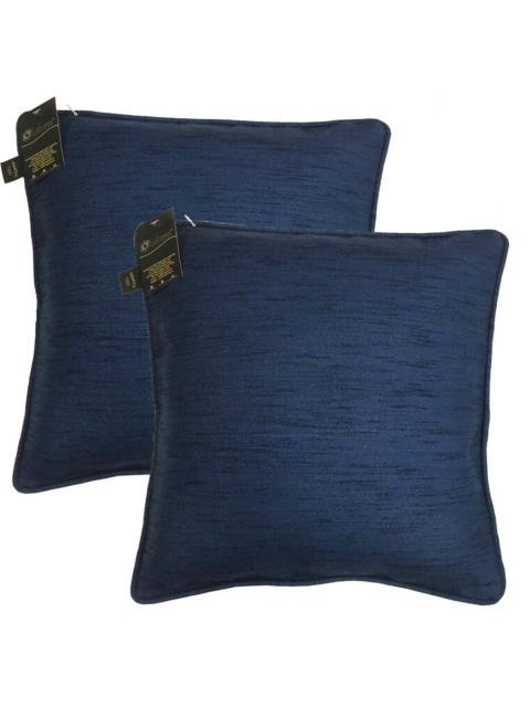 

Lushomes Blue Set of 2 Square Cushion Covers