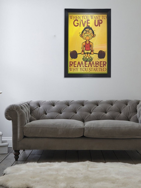 

Gallery99 Yellow Quotes Texture Paper Framed Wall Art