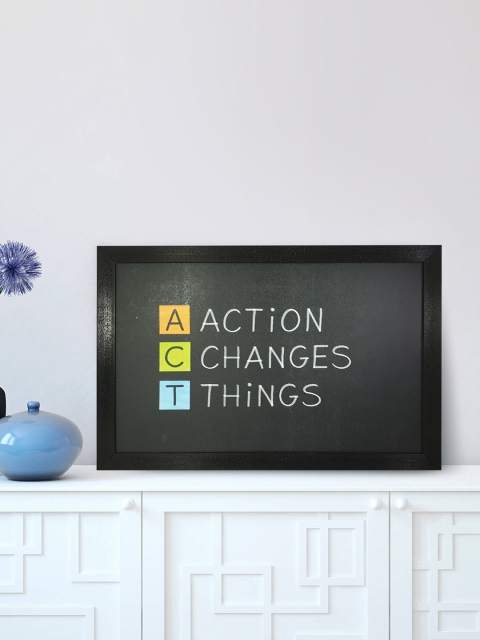 

Gallery99 Black Action Changes Things Quotes Texture Paper Framed Wall Art