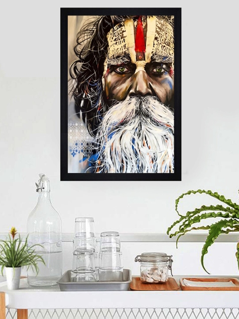 

Gallery99 Yellow Spiritual Brush Printed Texture Paper Framed Wall Art