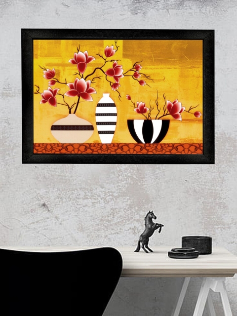 

Gallery99 Yellow Floral Texture Paper Framed Wall Art