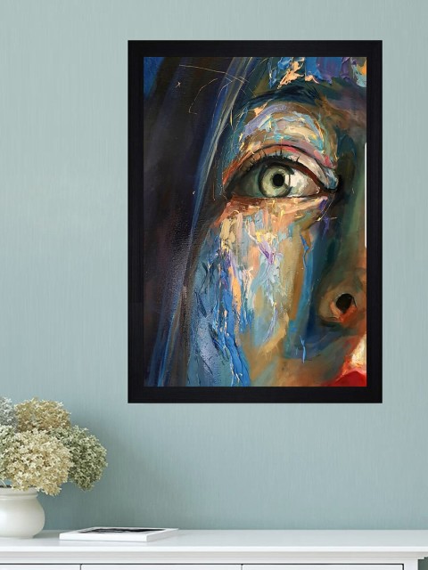 

Gallery99 The Face Print Texture Paper Framed Wall Art, Beige
