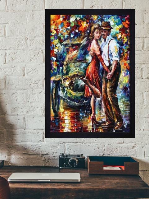 

Gallery99 Black People Rain And Couple Art Texture Paper Framed Wall Art