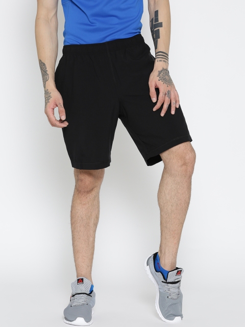 

Reebok Men Black EL SFT Polyester Solid Training Shorts