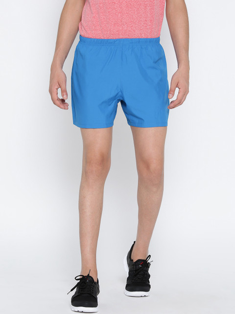 

Reebok Men Blue RE 5 Inch Solid Sports Shorts