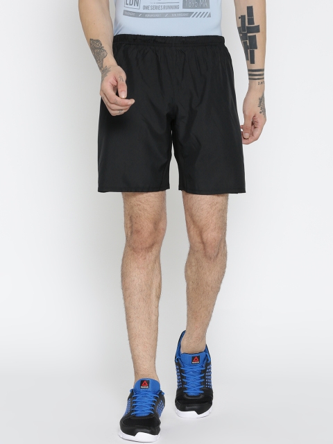 

Reebok Men Black RE 8 Inch Solid Running Shorts
