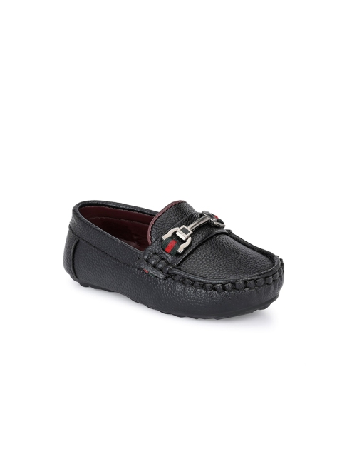 

TUSKEY Boys Black Ultra Comfort Moccasins Solid Loafer