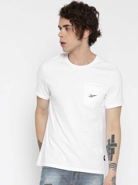 

Reebok Classic Men White DC Fury Anatomy Printed Back Round Neck T-Shirt