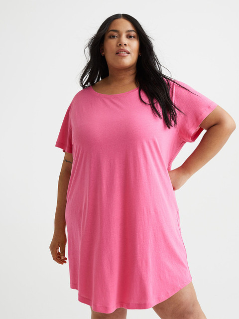 

H&M+ Pink Modal-Blend T-Shirt Dress