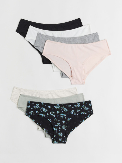 

H&M Women 7-Pack Cotton Hipster Briefs 1079387001, Beige