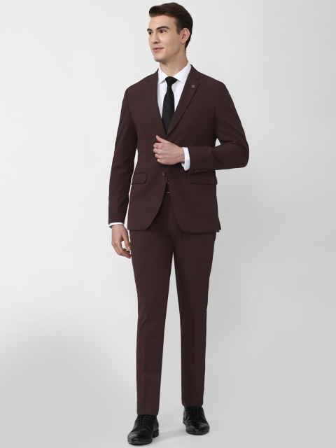 

Peter England Elite Men Brown Solid Slim-Fit Single-Breasted 2-Piece Formal Suit