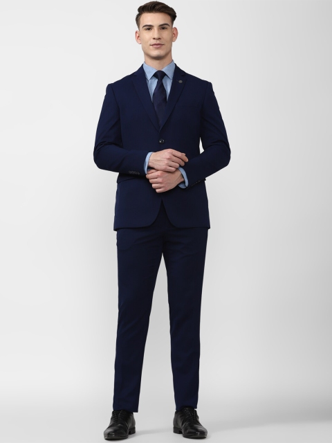 

Peter England Elite Men Navy Blue Solid Slim-Fit Single-Breasted Two-Piece Formal Suits