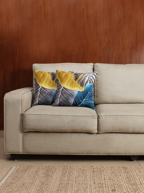 

House This Set of 2 Printed 16" x 16" Square Cushion Covers, Multi