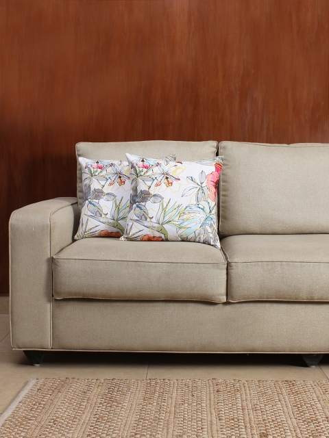 

House This Set of 2 Printed 16" x 16" Square Cushion Covers, Multi