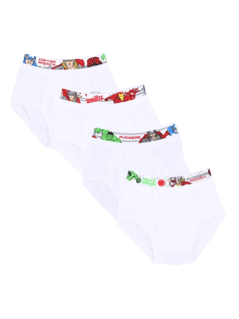 

Bodycare Kids Boys Pack Of 4 White Solid Basic Briefs