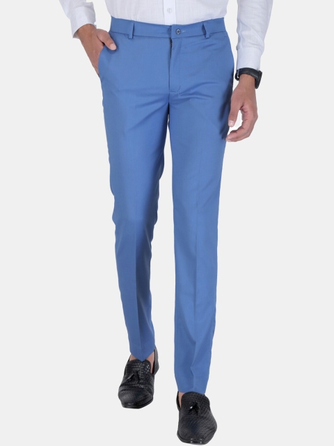 

UNCRAZY Men Blue Urban Slim Fit Formal Trouser