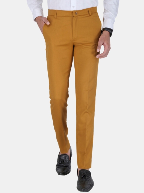 

UNCRAZY Men Mustard Yellow Urban Slim Fit Trousers