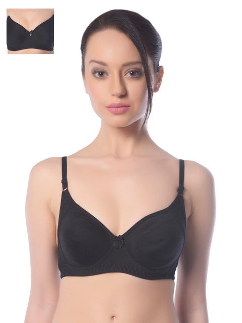 

Lady Lyka Pack Of 2 Black T-Shirt Bras
